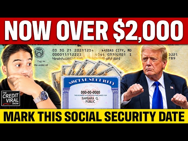 MARK THIS DATE + SOCIAL SECURITY CHECK COULD BE OVER $2,000 NOW | KEY DATE & INCREASE UPDATE