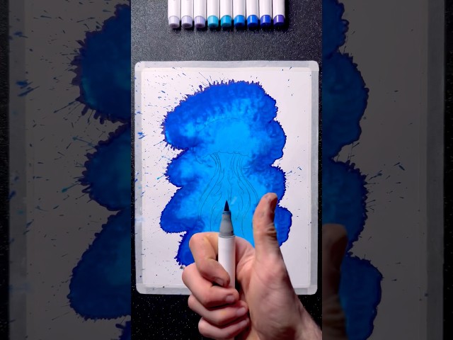 🪼 ¡De un boceto simple de Medusa a una obra de arte realista con técnica mixta! 🫶🎨