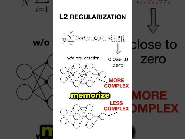 Why regularization works (w/ caps) #machinelearning #datascience #statistics #deeplearning