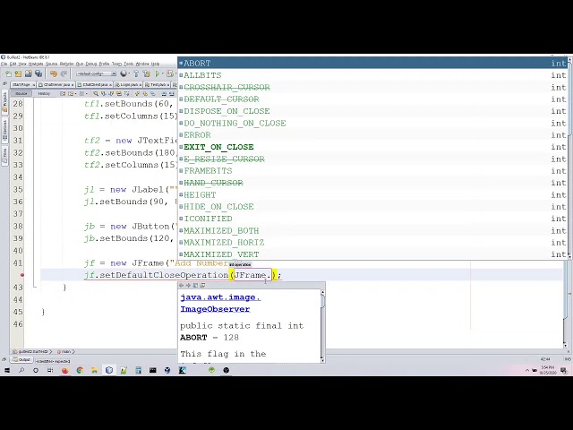 Java GUI Add Numbers