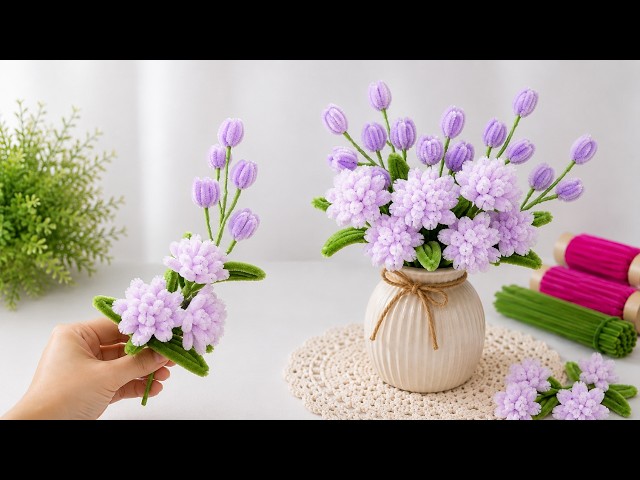 INCREDIBLE How to Make Flowers Out of Chenille Wire DIY Pipe Cleaner  Flower