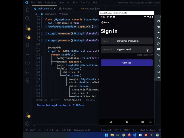 Flutter UI - Sign In Screen