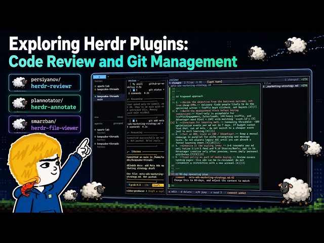 Exploring Herdr Plugins: Code Review and Git Management
