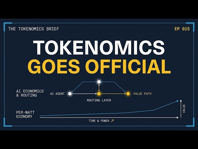 Tokenomics Goes Official: Defining AI Economics, Value, Routing Layers & the Per-Watt Economy