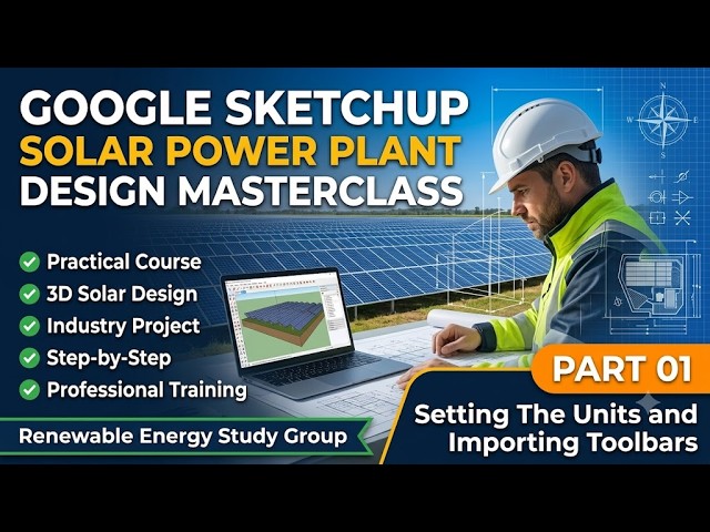 Google SketchUp Solar Plant Design | Part 1 | Setting Units & Toolbar Setup