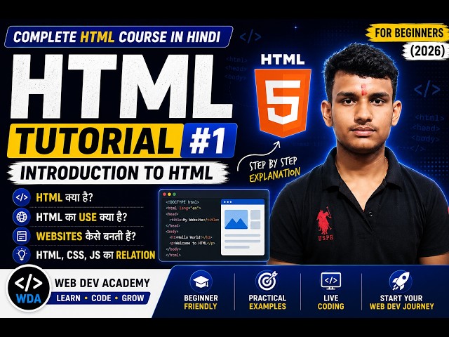 HTML Tutorial #1 | Introduction to HTML | Complete HTML Course in Hindi