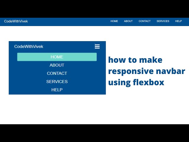 How to create responsive navbar using flexbox || Create responsive navbar using flexbox