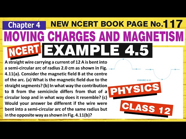 Example 4.5 🔥 Class 12 Physics ✅ Chapter 4 Moving Charges and Magnetism | NCERT Solutions