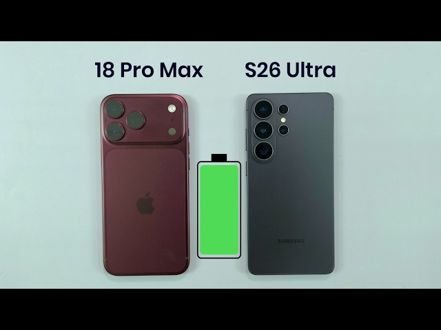 iPhone 18 Pro Max vs Samsung S26 Ultra Battery Test | ios 27 Battery Drain Test