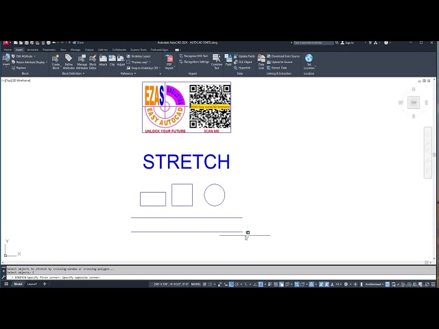 How to UseSTRETCHCommand Efficiently in AutoCAD|STRETCHCommand Tutorial|EZAS– Easy AutoCAD Solutions