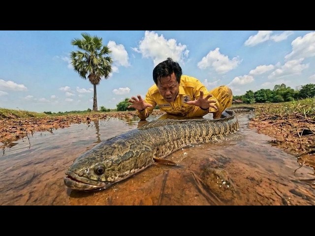 OMG Amazing Hand Fishing - Smart Man Catching Fish By Hand Traditional Hand fishing video