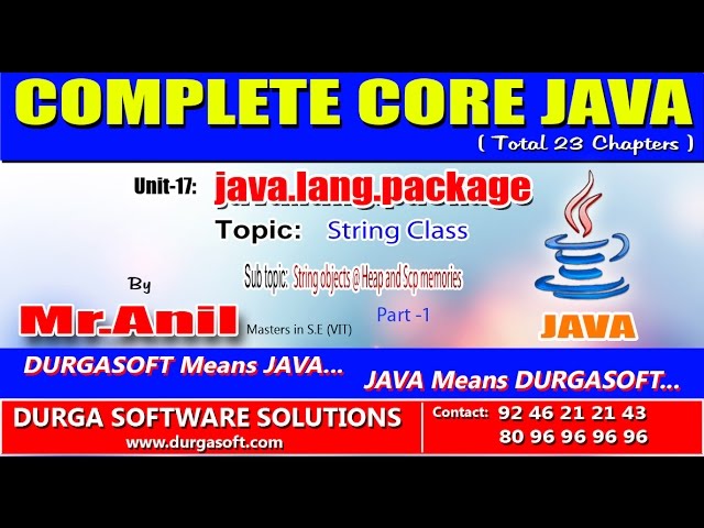 Core Java -  java.lang.package -  String objects @ Heap and Scp memories-Part-1