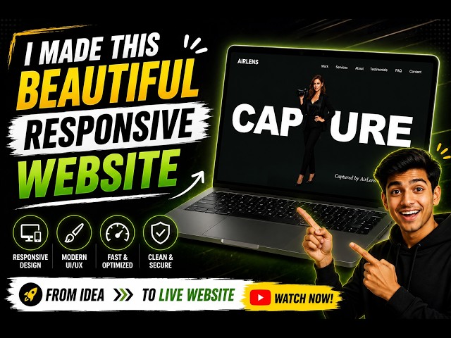 I Made This Beautiful Responsive Website 🚀 | From Idea to Live Website 🔥