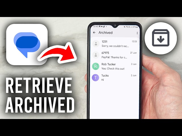How To Retrieve Archived Text Message On Android - Tutorial