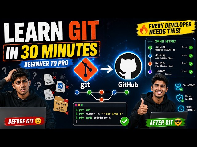 Git Crash Course | Learn Git & GitHub from Scratch