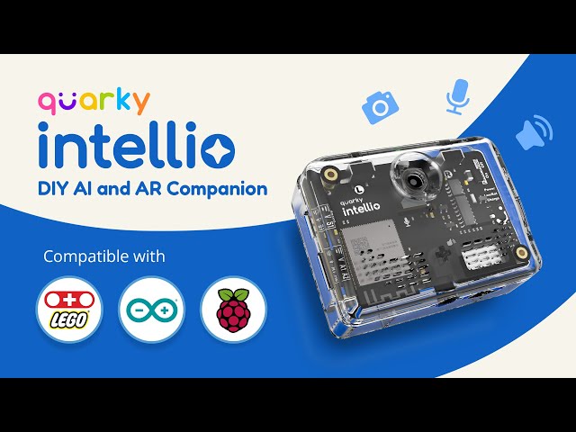 Quarky Intellio - LEGO compatible DIY Kits for AI and AR Education | Compatible with Arduino and Pi