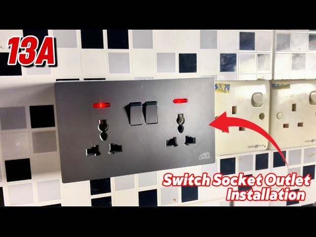 How to Install 2 Gang 13A Multi Port Switch Outlet Socket at HOME | DIY Double Gang 13A Power Socket