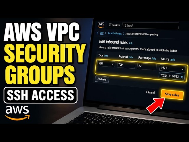 How to connect to AWS VPC Security Groups for SSH access - Step By Step