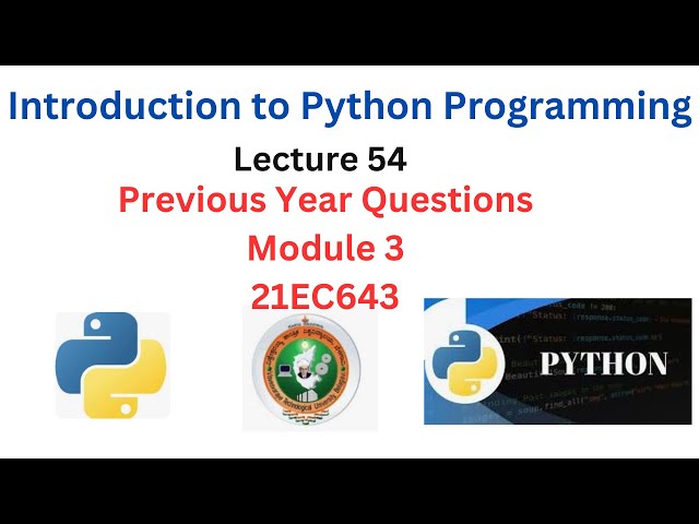 Python Programming Module 3 Important Previous Question Paper Discussion|Regular expression & OS VTU