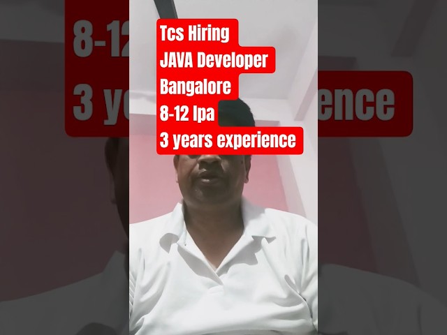 TCS Java Developer Jobs 2026 | Bengaluru | REST, Hibernate, SQL