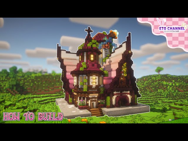 Minecraft: Fantasy House with Observatory 🌠 (Tutorial)【マイクラ建築】 (Exterior)