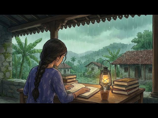 24/7 Indian Village Rain Radio 🌧️ Lofi Beats to Study/Sleep/Cook [Desi Ghibli Aesthetic]