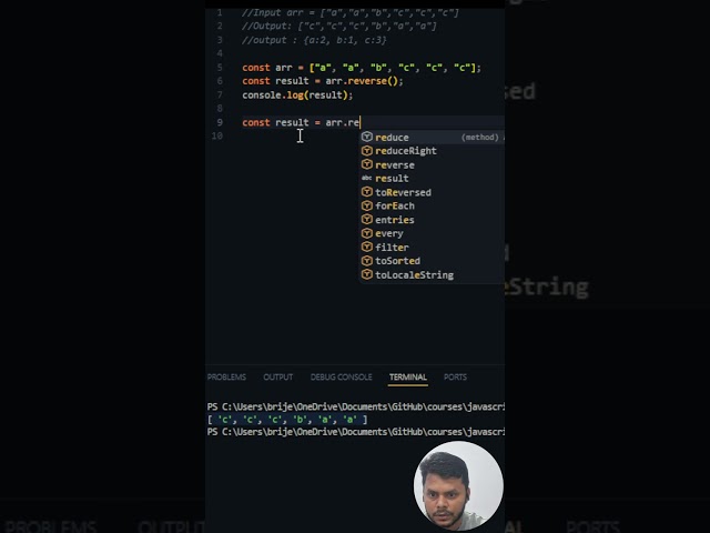 Interview Question | Javascript | array element count