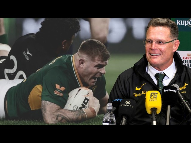 Rassie Erasmus REACTS to going 2-1 up against All Blacks | Springboks Post-Match Press Conference
