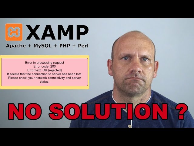 XAMMP Error:200 - Is there a solution for when phpMyAdmin lost connection to the server - SACRE Live