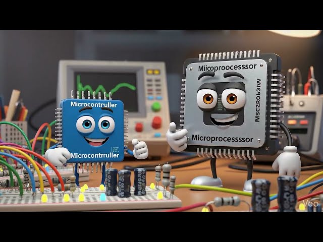 What is Microcontroller and Microprocessor #microcontroller #microprocessor #electronic #physics 