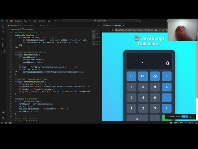 Building a calculator with Java script