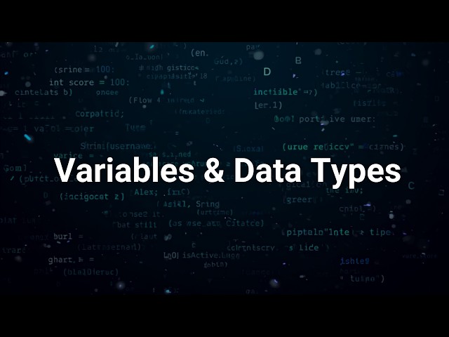 Variables & Data types | Python | Beginners