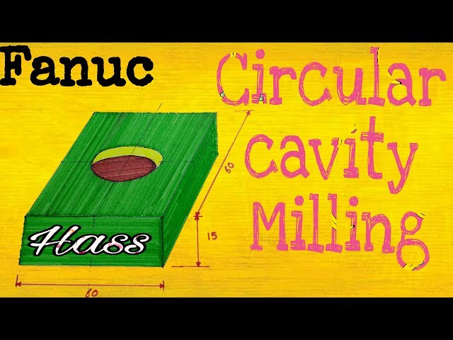 circular cavity Milling | circular pocket milling | programming in hindi.