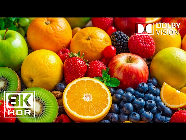Incredible Fruit World in OLED HDR | 16K Dolby Vision 120FPS (8K/4K Video TV)