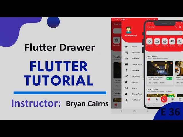 Flutter - 36 Navigation Drawer | Introduction to Flutter Development Using Dart