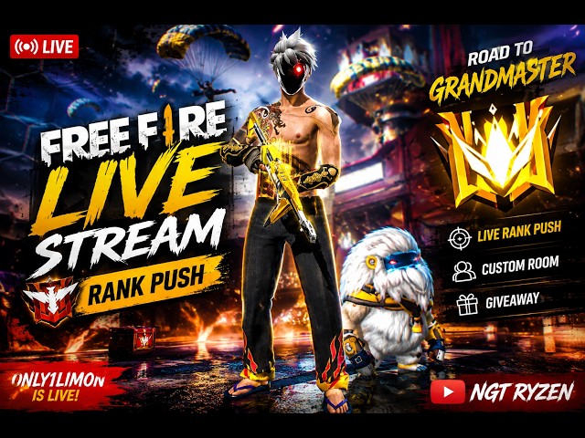 🔴FREE FIRE NEW LIVE RYZEN LIVE☠️🗿#freefire #live #trending #shortslive #ryzenlive #trending