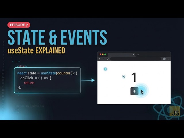 React State & Event Handling Explained (useState) | Episode 7 | 2026