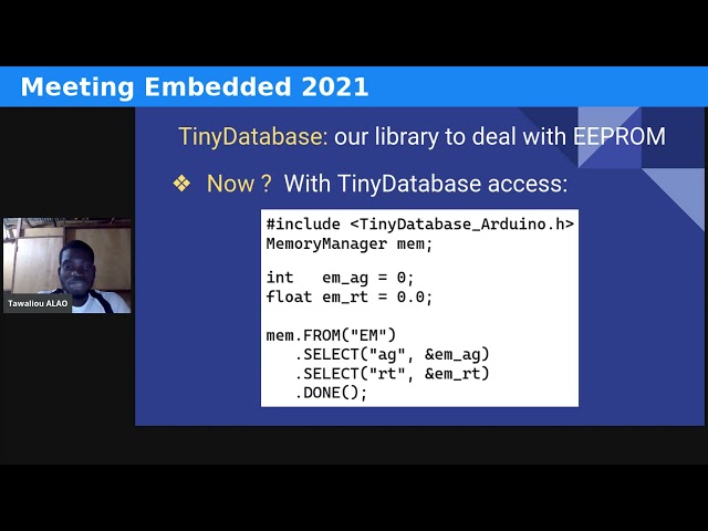 Tawaliou Alao - Embedded development to help young developers improvement: case of C++ developers