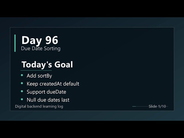 Day 96 - Sort Tasks by Due Date | ASP.NET Core and EF Core