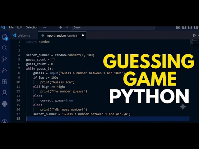 Build Your First Python Game in 10 Minutes! (Number Guessing Game)