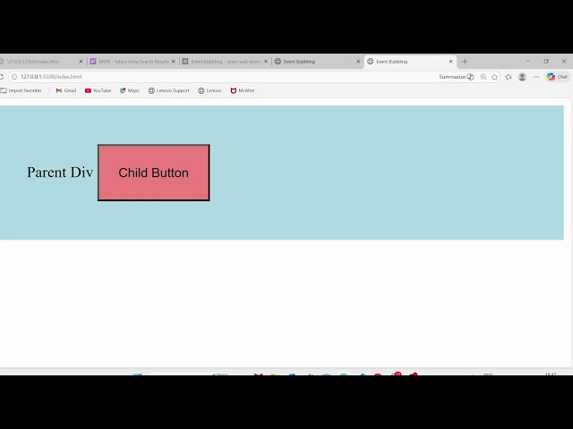 Event Bubbling in JavaScript Explained in Hindi | With Real Example