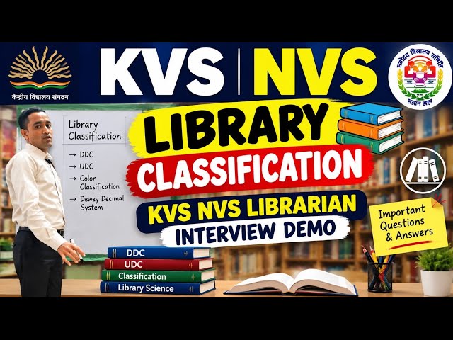 Library Classification | KVS NVS Library science interview demo 