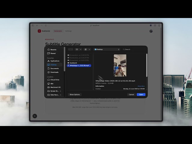 SubGenAI - SuperFast AI Subtitle Generator Tool - Demo