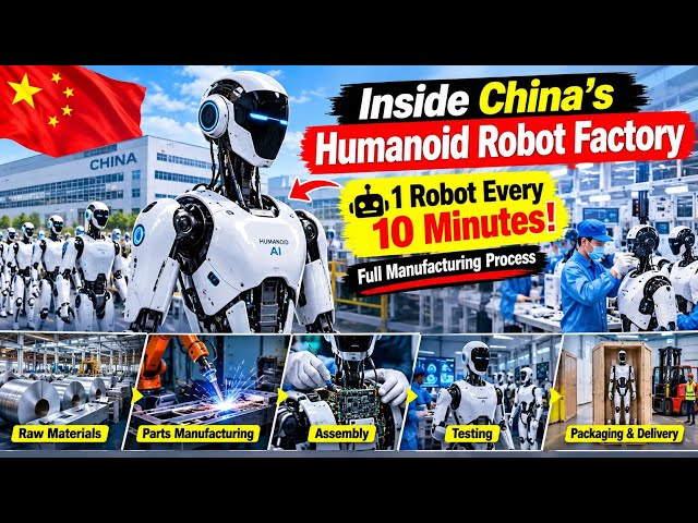 Inside China’s Humanoid Robot Factory 🤖 | How 1 Robot Is Built in 10 Minutes!
