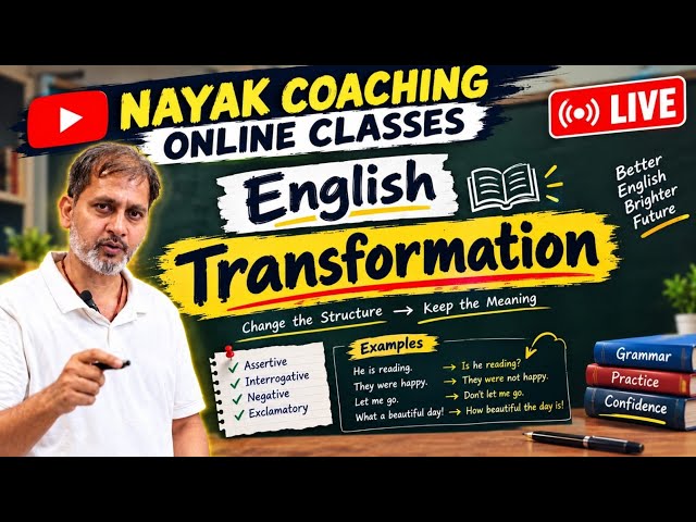 Transformation (English grammar  class 11th nd 12th)