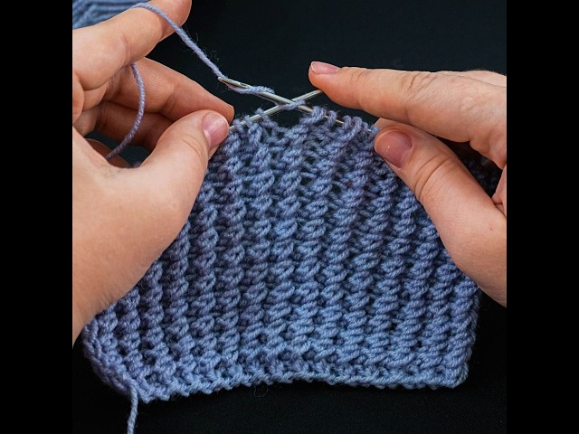 How To Knit Easy 2 Row Repeat Rib Stitch Knitting Pattern | Miarti