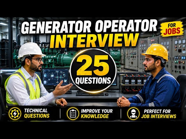 Generator Operator Interview | 25 Technical Questions & Answers | Must-Know for Job Interviews 