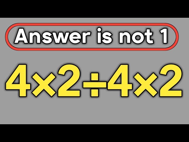 4×2÷4×2 = ❓ / Can you solve this simple math question / PEMDAS rules question 