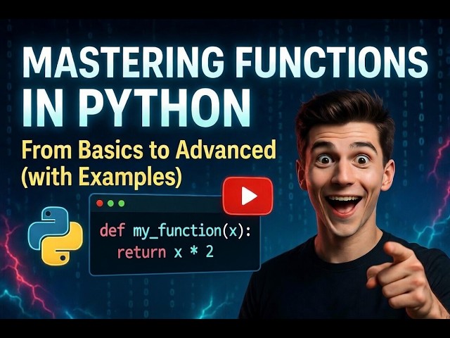 Mastering Functions in Python: From Basics to Advanced #python #programming