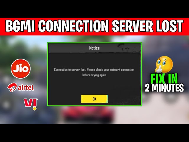 BGMI connection to server lost problem Fix | PUBG connect server problem new update solution BGMI